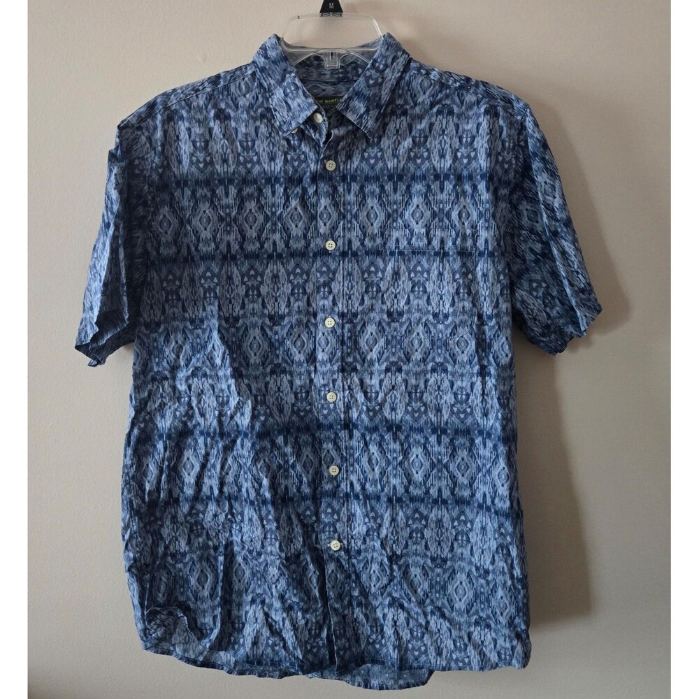 John Bartlett Mens Blue Button Up Shirt Size Medium